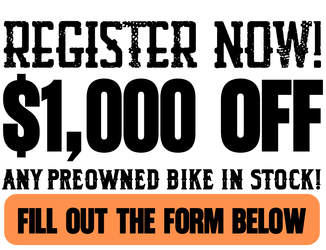 $1000 Off any pre-owned bike